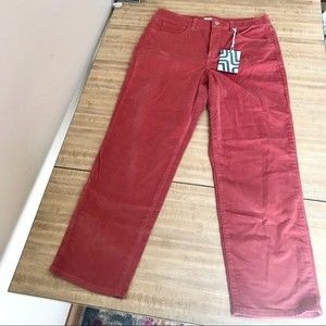 MARKET & SPRUCE Corduroy Pants High Waist Cords Stretch Magenta Pink Cords NWT